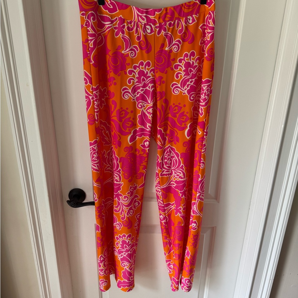 Jude Connally Pink and Orange Straight Leg Pants
